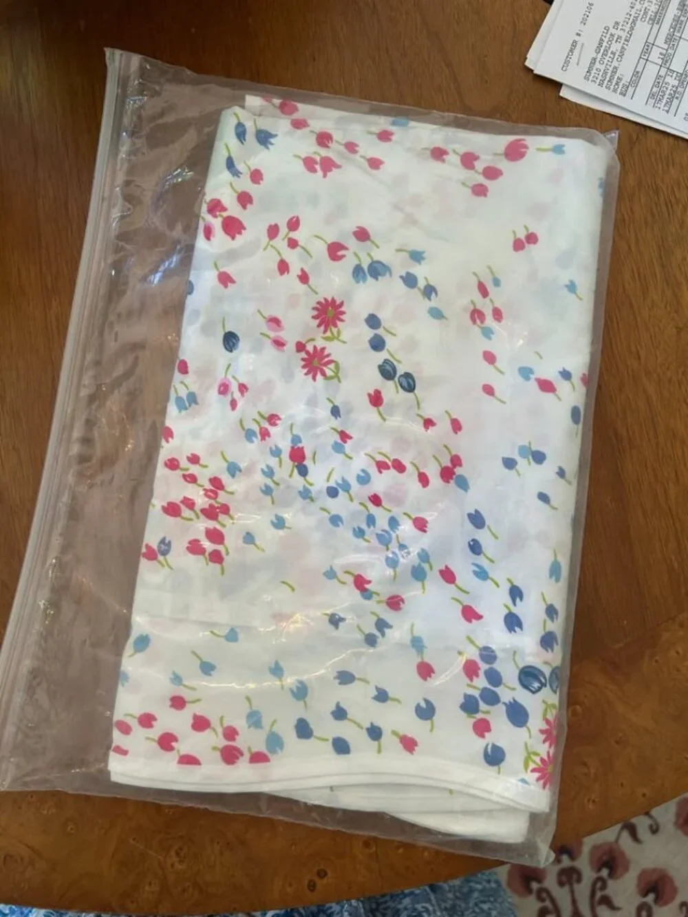 NWT D. Porthault Bouquet Eclaté Blue and Pink King Size Sham